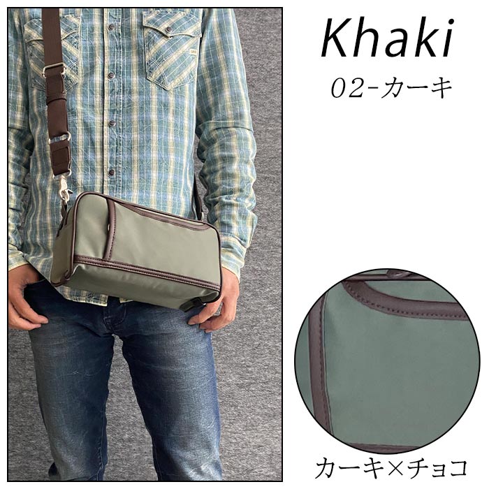 ショルダーバッグ セカンドポーチ カジュアルバッグ メンズ 2way ナイロン 軽量 街持ち 旅行 黒 カーキ 紺 BLAZER CLUB KBN33762