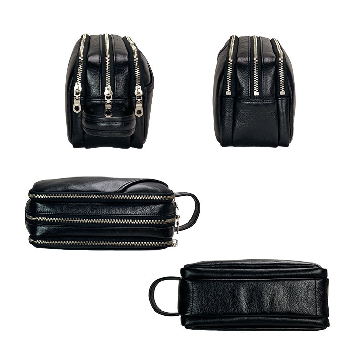 セカンドバッグ メンズ 牛革 本革 日本製 豊岡製鞄 大容量 3層 トリプル 結婚式 フォーマル 縦持ち セカンドポーチ クラッチバッグ 黒 SADDLE KBN25970