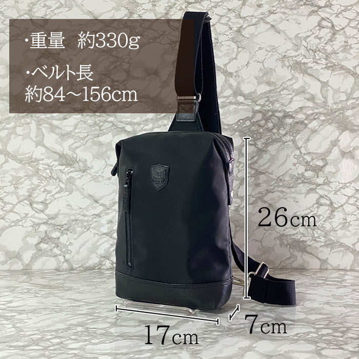 ワンショルダーバッグ ショルダーバッグ ボディバッグ 日本製 豊岡製鞄 メンズ A5ファイル 軽量 ナイロン 普段使い 街持ち 観光 ショッピング 01-黒 03-紺 KBN33758 ブレザークラブ BLAZER CLUB
