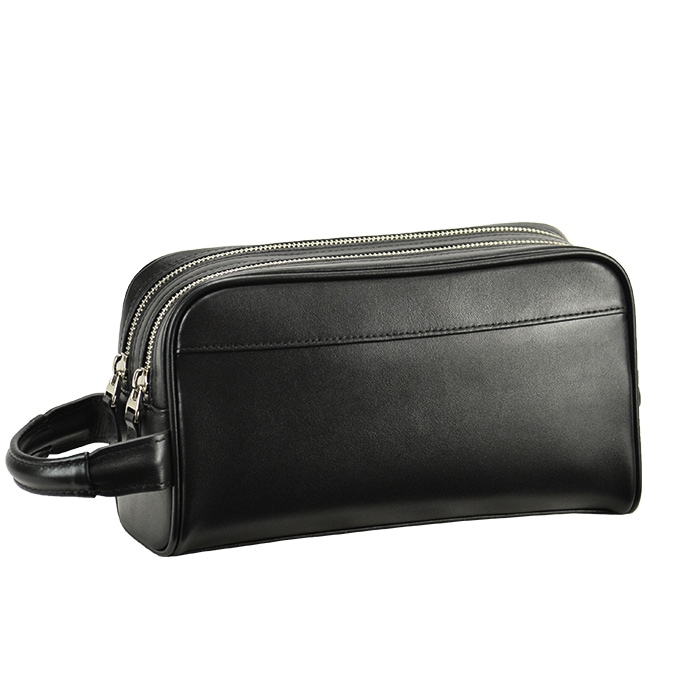 セカンドバッグ クラッチバッグ メンズ 牛革 ソフトレザー 横 縦持ち YKKファスナー ダブルファスナー 2層 ハンドル 黒 結婚式 普段使い ブランド HAMILTON KBN25967