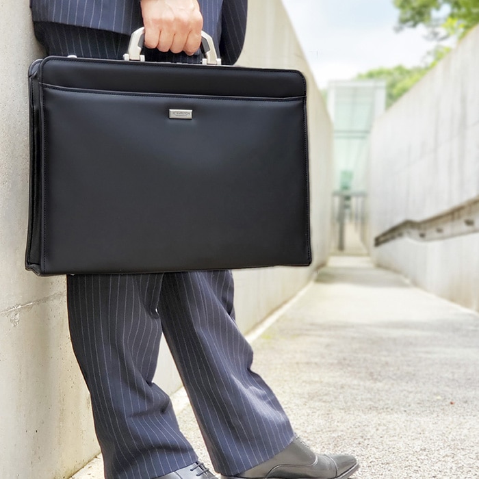 ダレスバッグ ビジネスバッグ 日本製 豊岡製鞄 メンズ B4 ダレス アルミハンドル フォーマル 営業 出張 外回り 通勤 黒 KBN22301 ジェイシーハミルトン J.C HAMILTON
