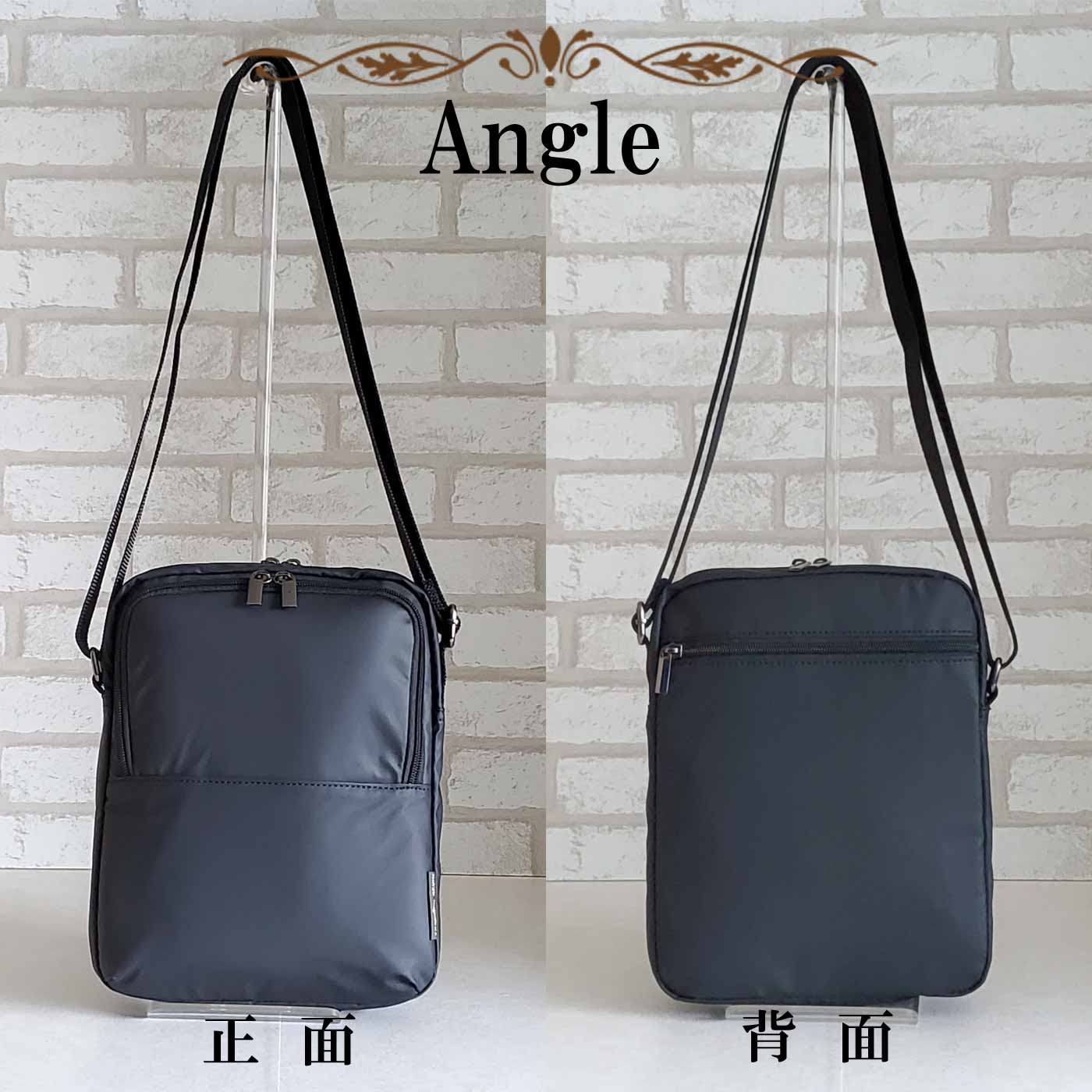 縦型ショルダーバッグ カジュアルバッグ メンズ B5 軽い 斜めがけ ナイロン 街持ち 普段使い 旅行 レジャー 黒 カーキ KBN33755 ブレザークラブ BLAZER CLUB