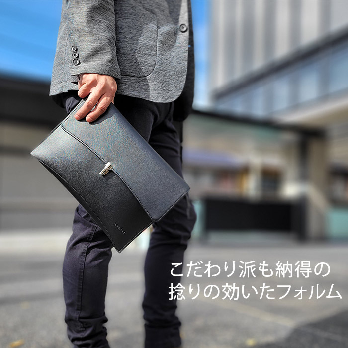 ショルダーバッグ サコッシュ クラッチ メンズ 2WAY 黒 横 横型 HAMILTON KBN16458