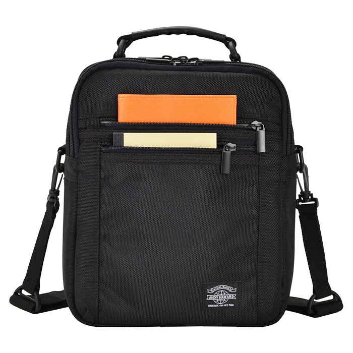 ショルダーバッグ メンズ 2層 B5 2WAY 軽い 軽量 斜めがけ 手提げ 通勤 旅行 縦型 黒 ANDY HAWARD KBN33628