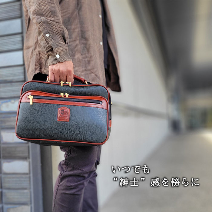 ショルダーバッグ 手提げバッグ メンズ B5 横 横型 日本製 国産 豊岡製鞄 2way 旅行 黒 カーキ PHILIPE LANGLET KBN16454