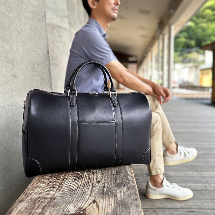 ボストンバッグ メンズ 2way 大容量 2泊  3泊 旅行 出張 ゴルフ ビジネス スポーツ ジム 旅行カバン 黒 チョコ CRADLE RIVER KBN10458