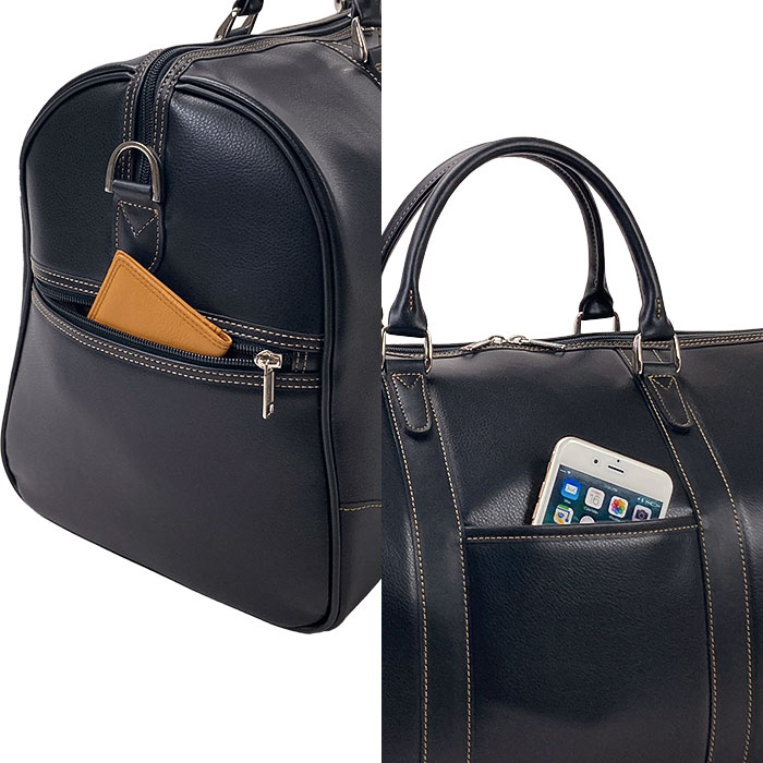 ボストンバッグ メンズ 2way 大容量 2泊  3泊 旅行 出張 ゴルフ ビジネス スポーツ ジム 旅行カバン 黒 チョコ CRADLE RIVER KBN10458