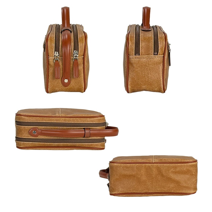 セカンドバッグ セカンドポーチ 日本製 豊岡製鞄 メンズ レトロ調 2WAY ダブルファスナー 枯淡 結婚式 冠婚葬祭 ANDY HAWARD KBN25814