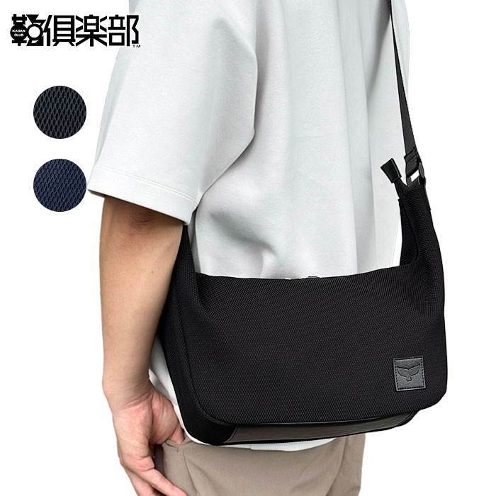 ショルダーバッグ メンズ 軽量 斜めがけ かっこいい カジュアル アウトドア 旅行 メッシュ風 黒 紺 Mobby's KBN33792