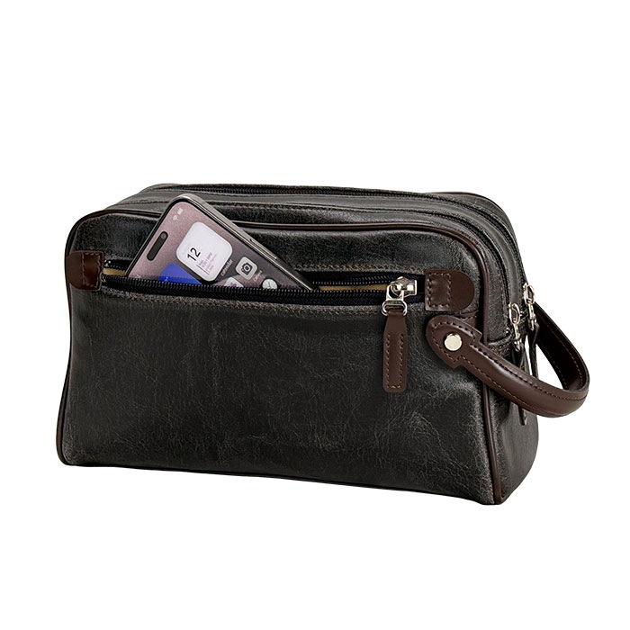 セカンドバッグ 日本製 豊岡製鞄 メンズ レトロ調 ダブルファスナー 枯淡 結婚式 冠婚葬祭 ANDY HAWARD KBN25815