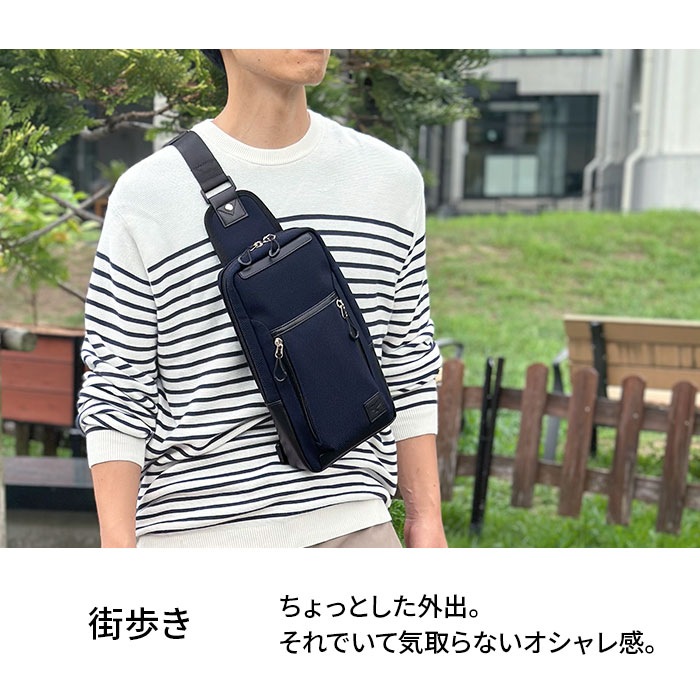 ボディバッグ メンズ 軽量 ワンショルダーバッグ 斜めがけ かっこいい カジュアル 旅行 メッシュ風 黒 紺 Mobby's KBN33793