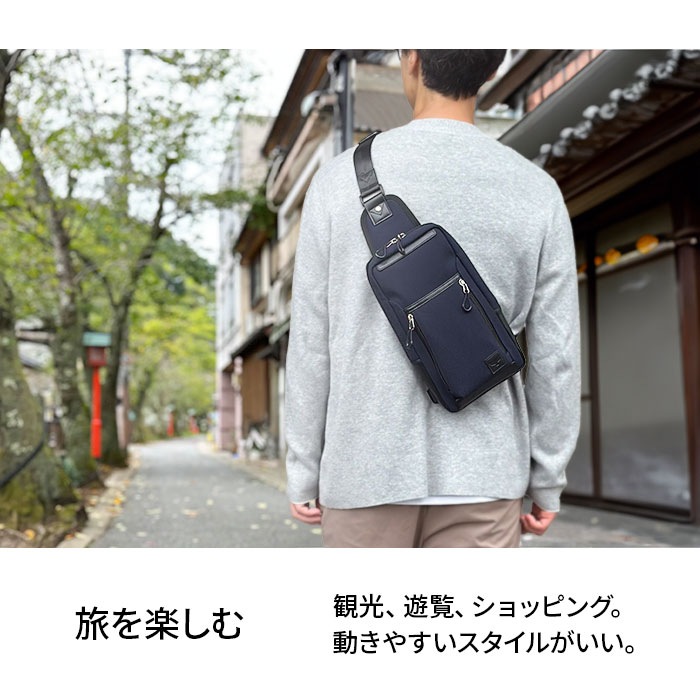 ボディバッグ メンズ 軽量 ワンショルダーバッグ 斜めがけ かっこいい カジュアル 旅行 メッシュ風 黒 紺 Mobby's KBN33793