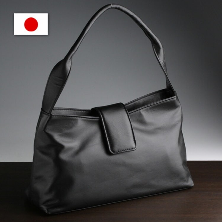 日本製 慶弔両用 本革ブラックフォーマル バッグ