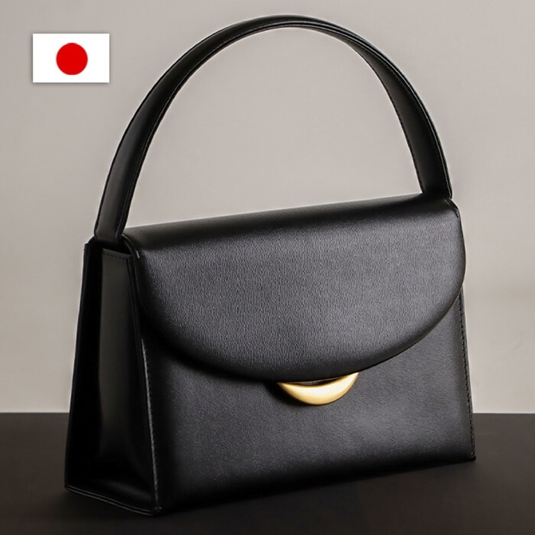 日本製 慶弔両用 本革ブラックフォーマルバッグ