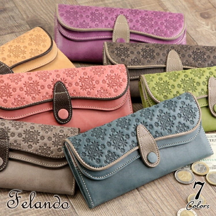 Felando（フェランド）レザー 牛革 長財布 「サンドラ」 