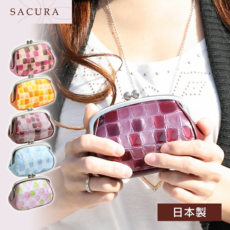 SACURA（サクラ） 日本製 エナメル牛革 親子がま口財布 「MYSTICA」 