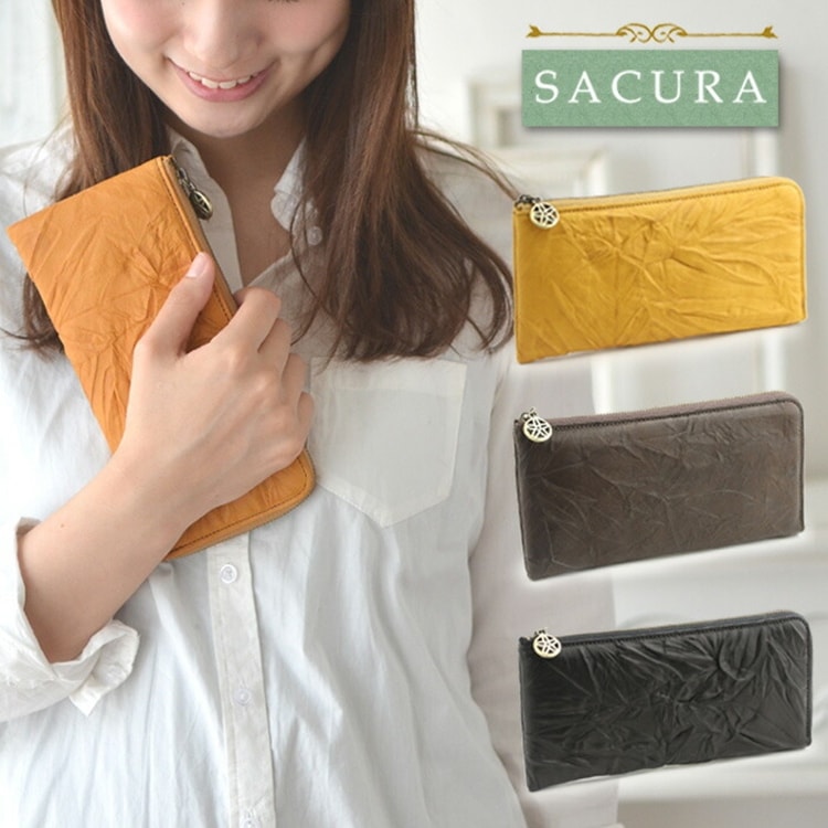 SACURA（サクラ） 日本製 牛革 Lファスナー長財布 「ポニー」