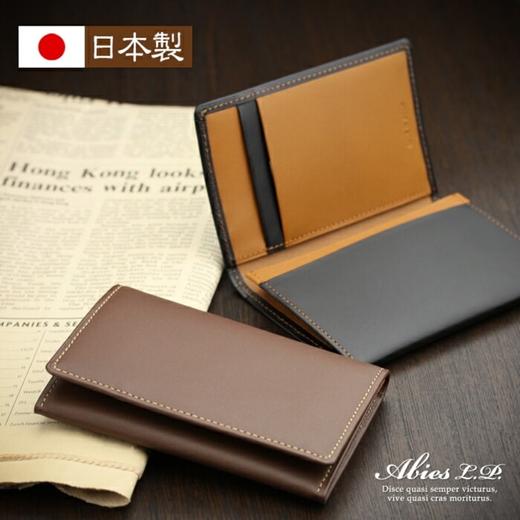 ABIES L.P. （アビエス） セミアニリン牛革 名刺入れ 日本製 牛革