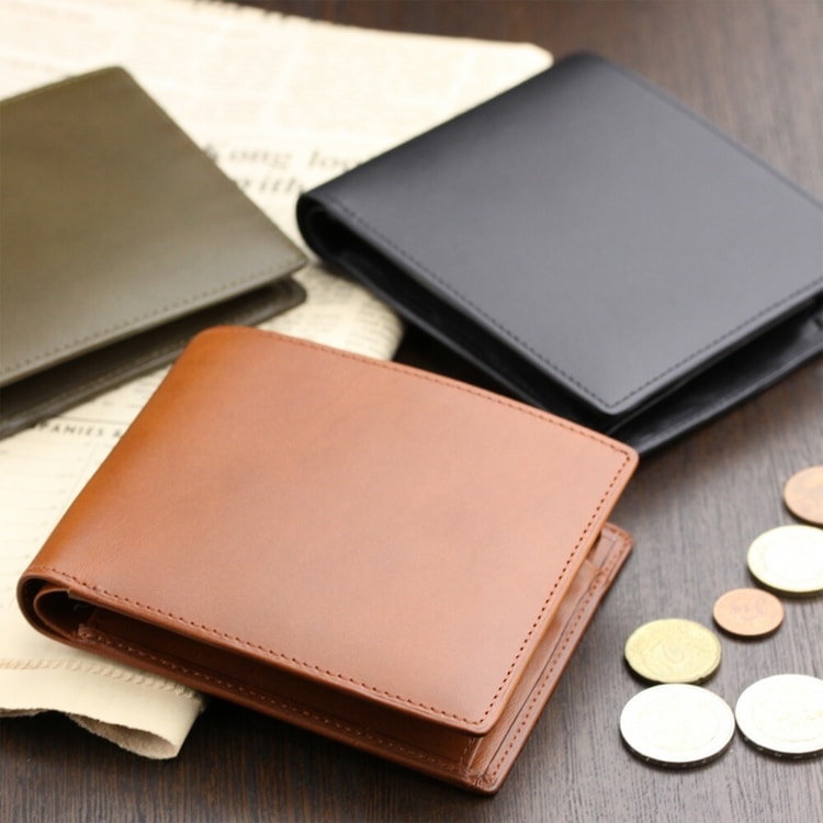 イタリアンレザー 植物タンニンなめし革の二つ折り財布 牛革 ABIES L.P. （アビエス） 