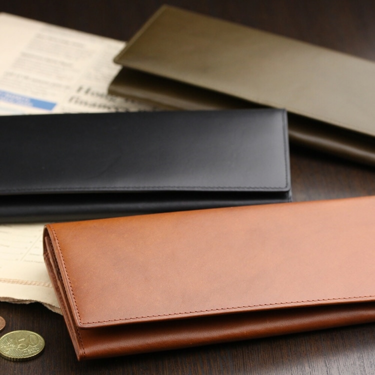 イタリアンレザー 植物タンニンなめし革の長財布 牛革 ABIES L.P. （アビエス）