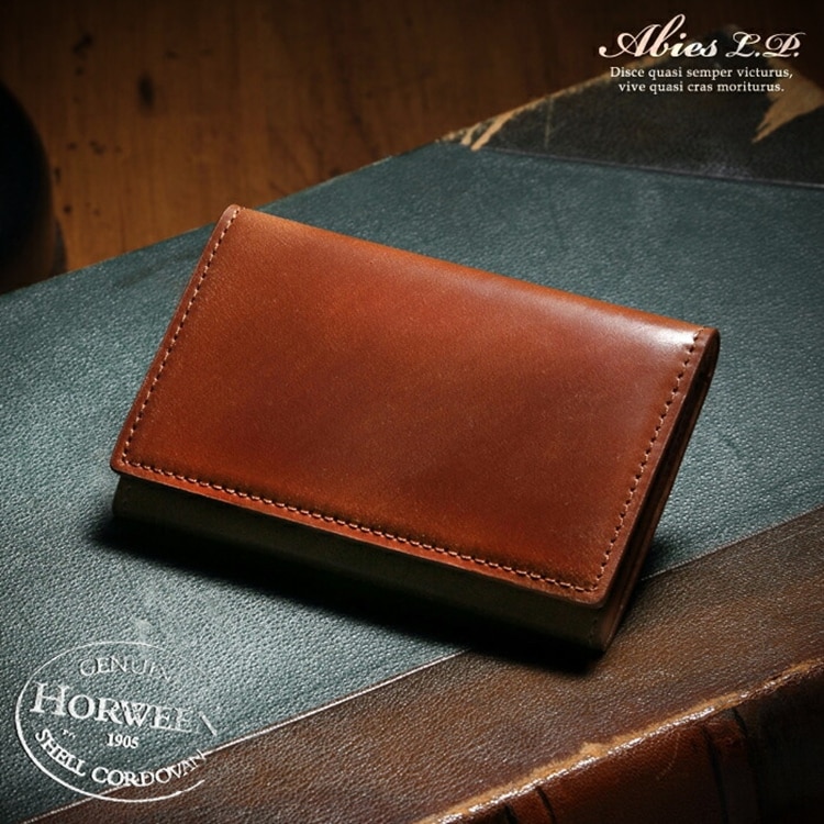 ABIES L.P. （アビエス） ホーウィン シェルコードバン 名刺入れ 
