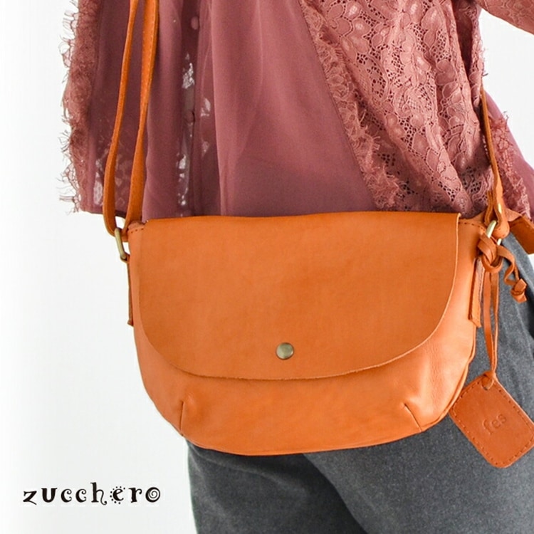 Zucchero（ズッケロ）レザー ショルダーバッグ 「Garnet」 48092 