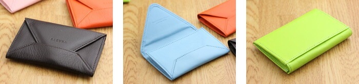 働く女性のための名刺入れ レディース 革 SACURA 日本製 牛革 エンベローブ型 名刺入れ