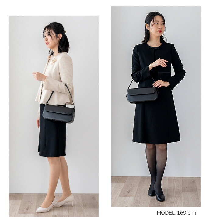 日本製 慶弔両用 本革ブラックフォーマル バッグ