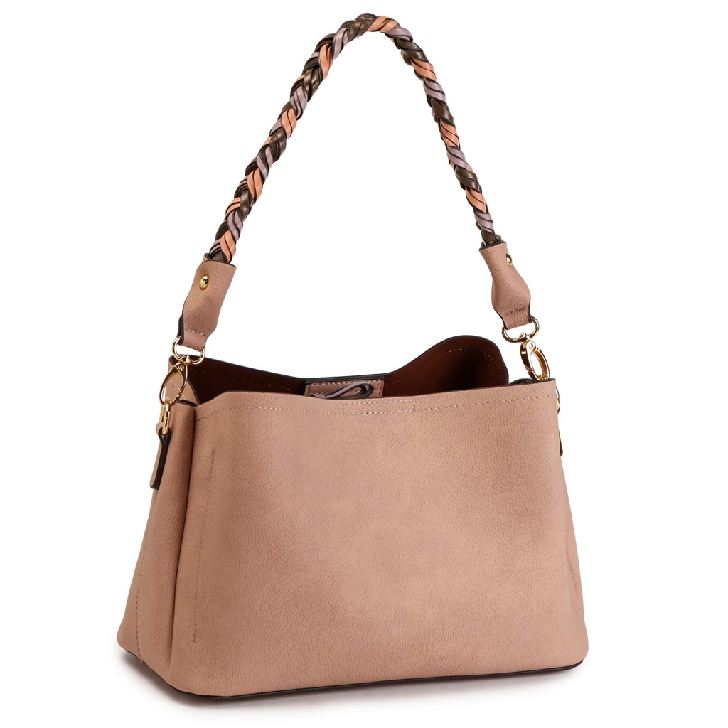 雑誌掲載★ダスティカラー ショルダーバッグ 三つ編み 2way ショルダーバッグ トートバッグ PRAGMA プラグマ