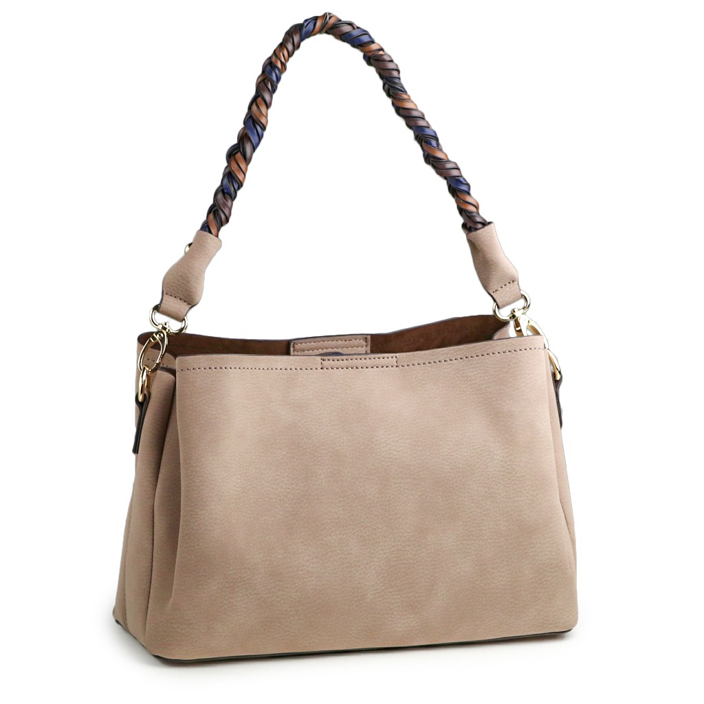 雑誌掲載★ダスティカラー ショルダーバッグ 三つ編み 2way ショルダーバッグ トートバッグ PRAGMA プラグマ