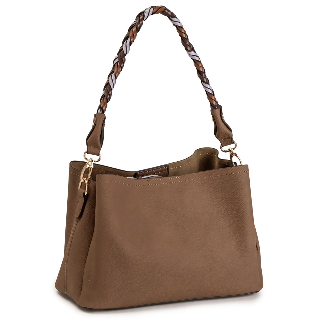 雑誌掲載★ダスティカラー ショルダーバッグ 三つ編み 2way ショルダーバッグ トートバッグ PRAGMA プラグマ