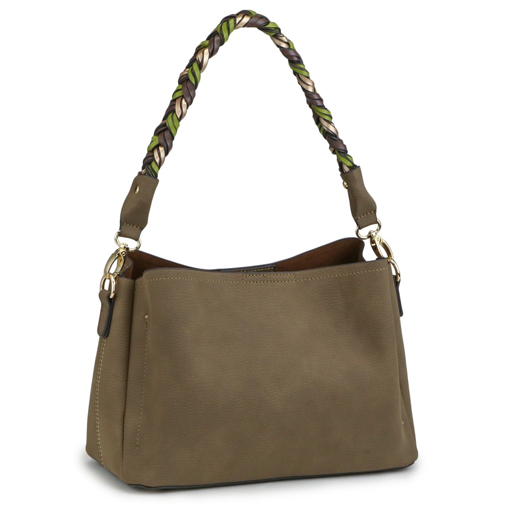 雑誌掲載★ダスティカラー ショルダーバッグ 三つ編み 2way ショルダーバッグ トートバッグ PRAGMA プラグマ