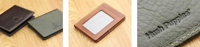 Hush Puppies（ハッシュパピー）二つ折りパスケース イタリアンレザー