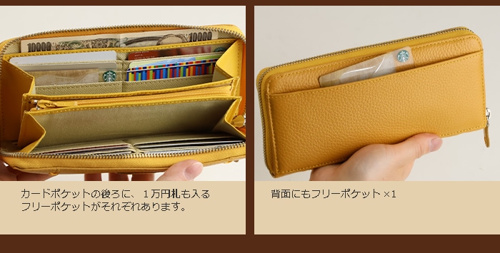 KANSAI YAMAMOTO（カンサイヤマモト） 牛革 ラウンドファスナー長財布 