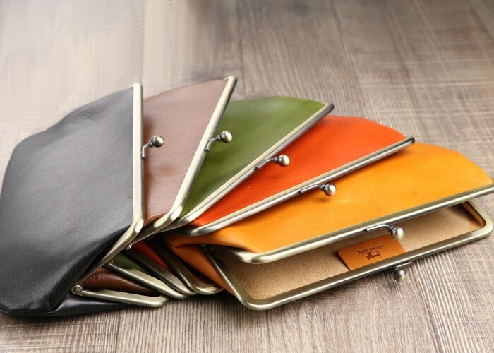 栃木レザー がま口 長財布 日本製