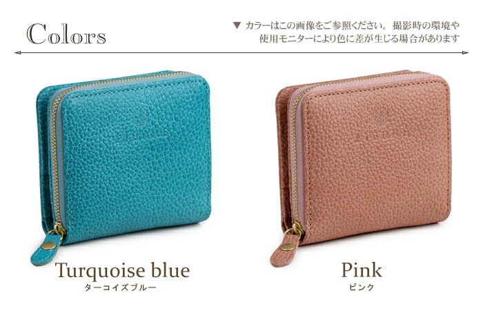 リエール(LiERRE) 日本製 本革 二つ折り財布 レディース 大人 シンプル ラウンドファスナー