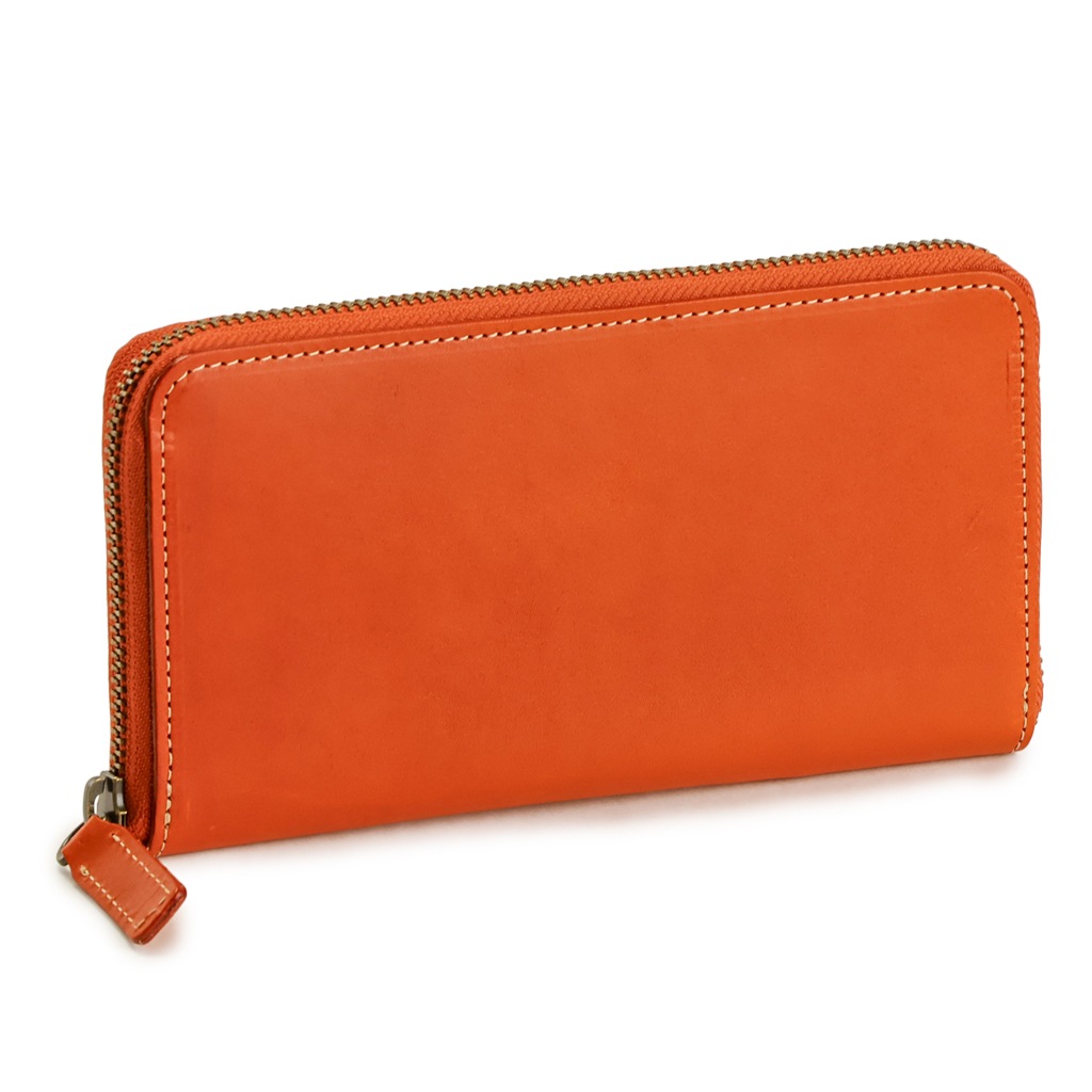 日本最高峰のタンニンなめし革 栃木レザー ラウンドファスナー 長財布 日本製[SD]