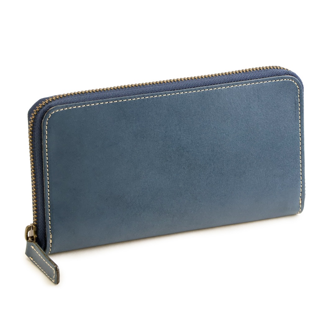 日本最高峰のタンニンなめし革 栃木レザー ラウンドファスナー 長財布 日本製[SD]