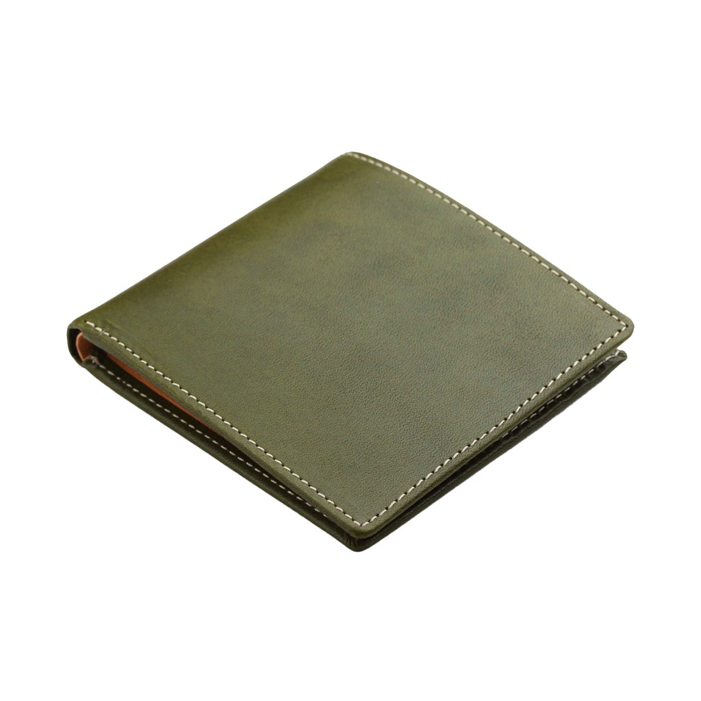 栃木レザー 二つ折り財布（小銭入れなしタイプ）日本製 牛革 ABIES L.P.（アビエス）日本最高峰のタンニンなめし革