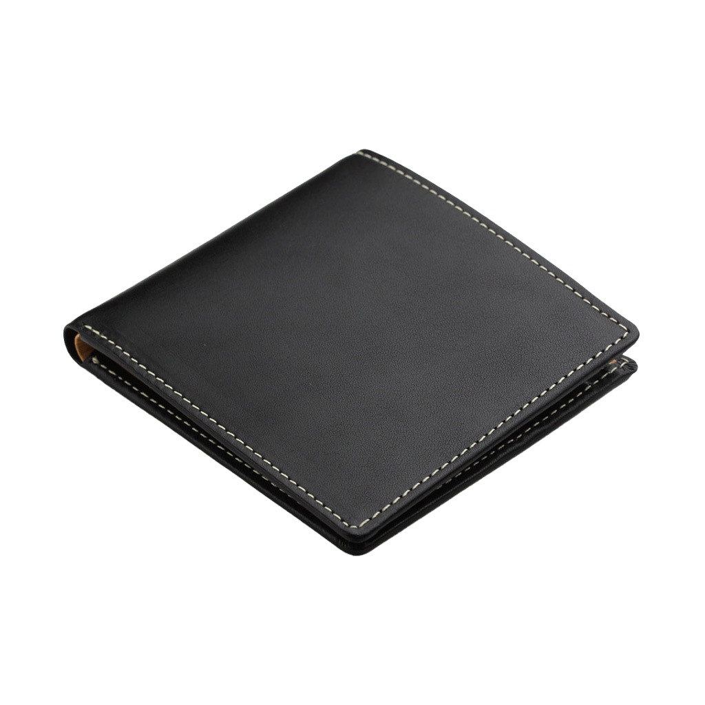 栃木レザー 二つ折り財布（小銭入れなしタイプ）日本製 牛革 ABIES L.P.（アビエス）日本最高峰のタンニンなめし革