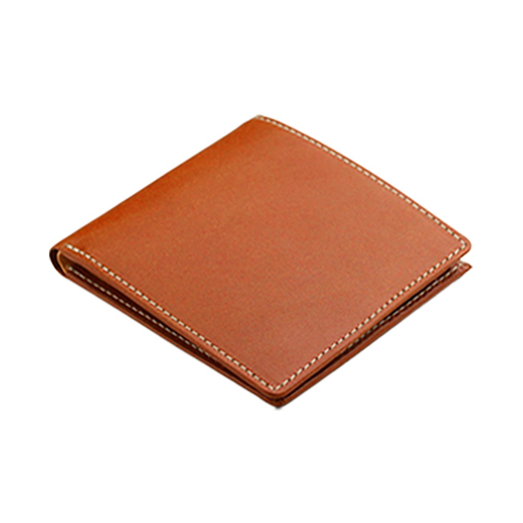 栃木レザー 二つ折り財布（小銭入れなしタイプ）日本製 牛革 ABIES L.P.（アビエス）日本最高峰のタンニンなめし革