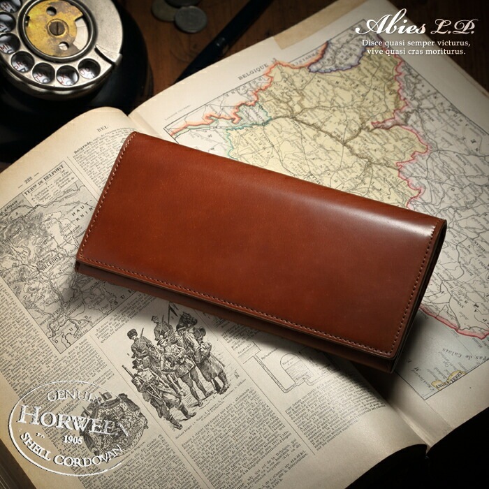 ABIES L.P. （アビエス） ホーウィン シェルコードバン 長財布（小銭入れなしタイプ）