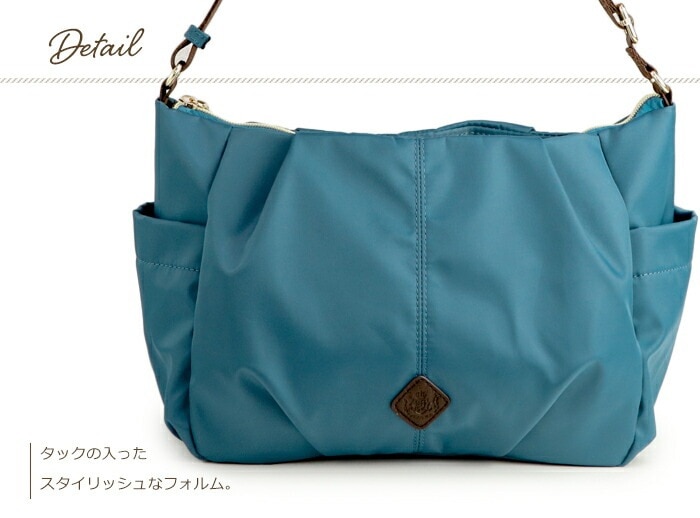 きれいめナイロン タックショルダーバッグ 軽量 2WAYショルダー PRAGMA