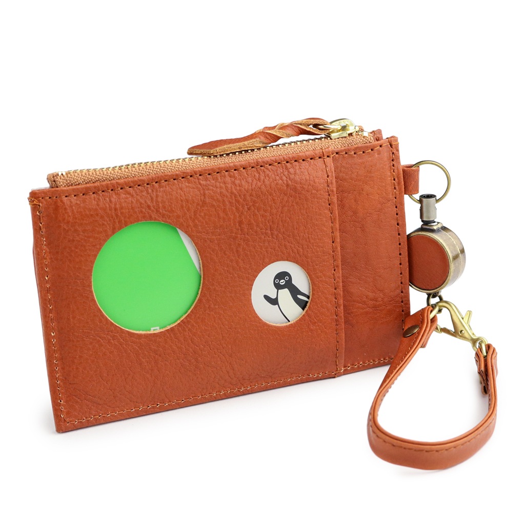 ARCOLO(アルコロ)本革 リール付き パスケース 日本製