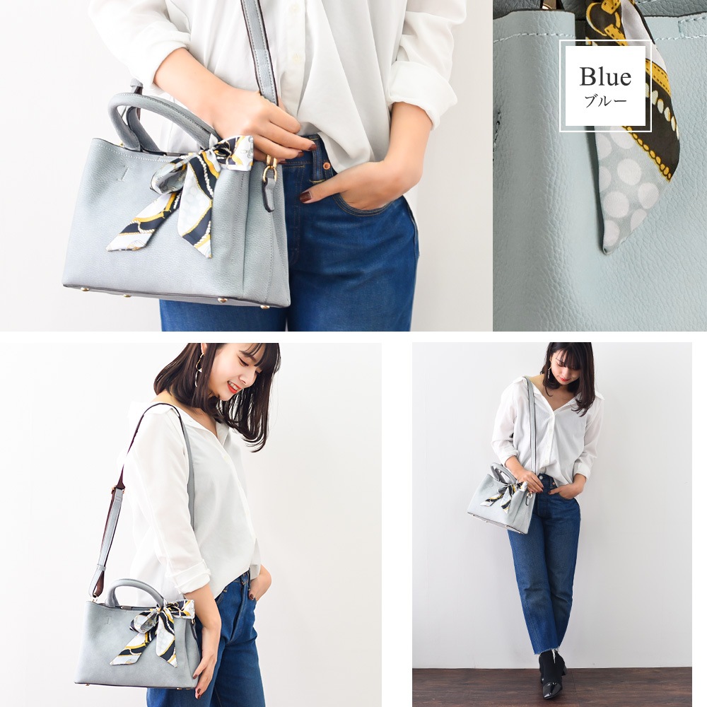 スカーフハンドル 2WAY ショルダーバッグ トートバッグ PRAGMA プラグマ
