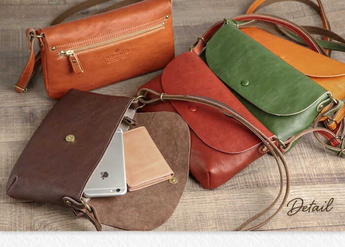 ARCOLO(アルコロ)本革 お財布ショルダー 日本製 姫路レザー レディース