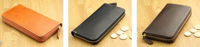 長財布 Hush Puppies（ハッシュパピー）「ラリー」ラウンドファスナー 長財布 イタリアンレザー