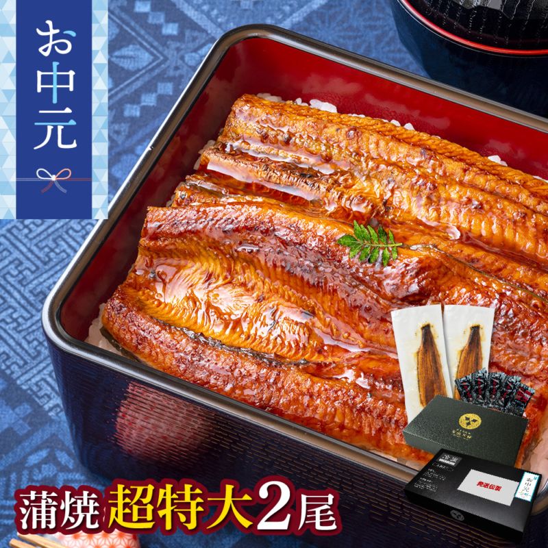 【お中元セット】愛知三河産　超絶うなぎ蒲焼（269g-309g）×超特大2尾