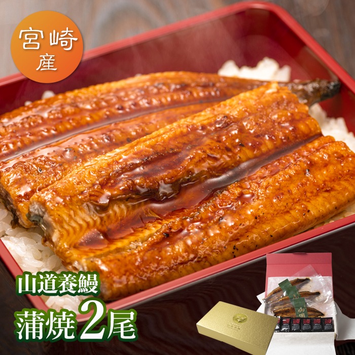 宮崎県産　山道養鰻の蒲焼　(119g-134g)　2本　中