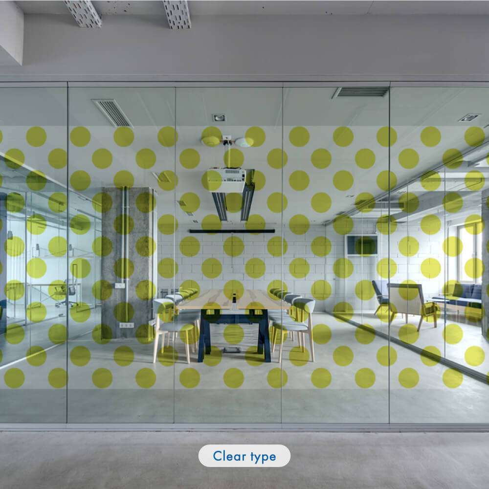 GraphicBaseオンラインショップ | 【1m単位 切り売り】ガラスフィルム パターン マル コインドット（H-glcd0039）